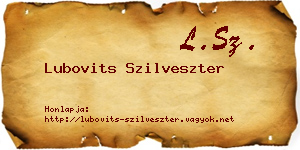 Lubovits Szilveszter névjegykártya